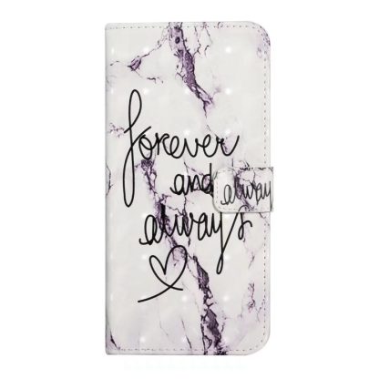 For iPhone 11 Pro Oil Embossed 3D Drawing Leather Phone Case(Words Marble) - Image 2