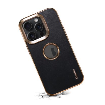 For iPhone 13 Pro Max Denior Fragrant Calf Texture Electroplating Phone Case(Black) - Image 4