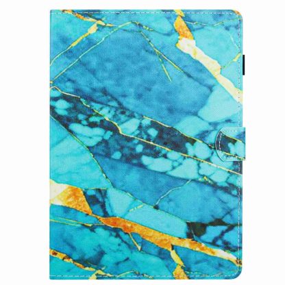 For iPad 10th Gen 10.9 2022 Marble Pattern Stitching Smart Leather Tablet Case(Gold Blue) - Image 2