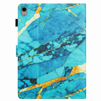 For iPad 10th Gen 10.9 2022 Marble Pattern Stitching Smart Leather Tablet Case(Gold Blue) - Image 3