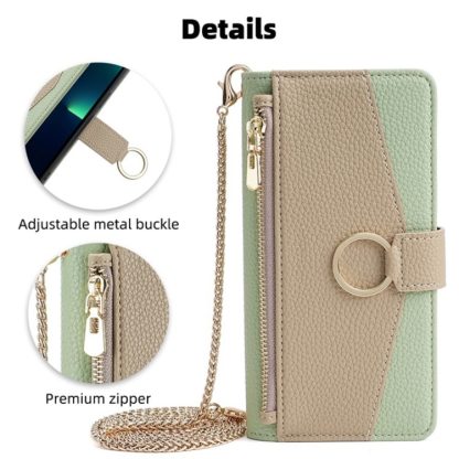 For iPhone 12 Pro Max Crossbody Litchi Texture Leather Phone Case(Green) - Image 2