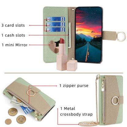 For iPhone 12 Pro Max Crossbody Litchi Texture Leather Phone Case(Green) - Image 3