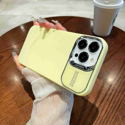 For iPhone 13 Pro Skin Feel PC Liquid Silicone Phone Case(Yellow) - Image 2