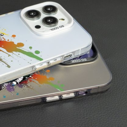 For iPhone 14 Color Ink Frosted PC+TPU Phone Case(Frog) - Image 4