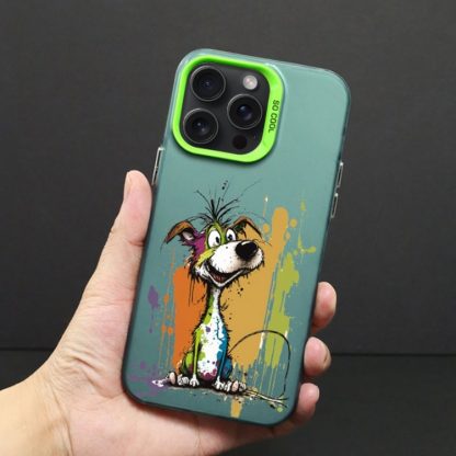 For iPhone 13 Pro Max Color Ink Frosted PC+TPU Phone Case(Silly Dog) - Image 2