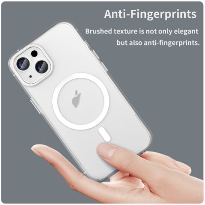 For iPhone 14 MagSafe Frosted Translucent TPU + PC Full Coverage Phone Case(White) - Image 4