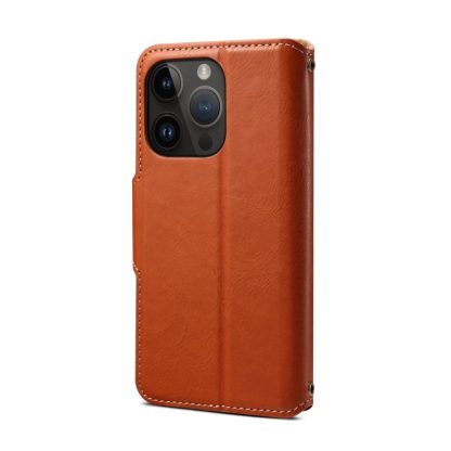 For iPhone 13 Pro Denior Cowhide Texture Wallet Style Leather Phone Case(Brown) - Image 3