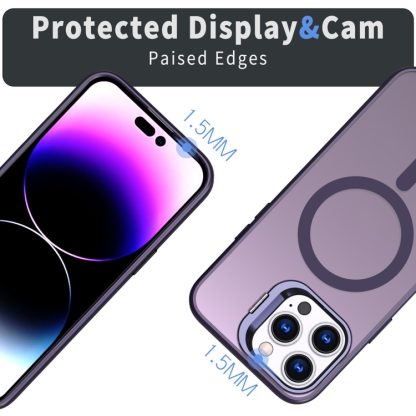 For iPhone 13 Pro Max Metal Invisible Camera Holder MagSafe Magnetic Phone Case(Purple) - Image 3