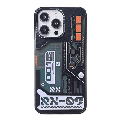 For iPhone 13 Pro Max Mecha Circuit Board Pattern Phone Case(Black)