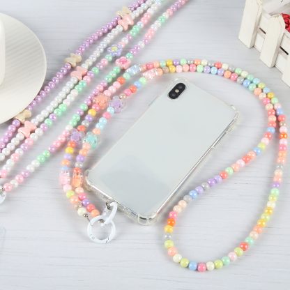 Mobile Phone Anti-lost Dazzling Crossbody Long Bead Chain(Colorful Butterfly) - Image 3