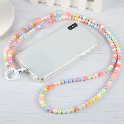 Mobile Phone Anti-lost Dazzling Crossbody Long Bead Chain(Colorful Butterfly) - Image 4