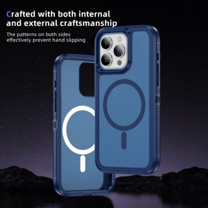 For iPhone 13 Pro Max Guard Magsafe Magnetic Ring Matte Phone Case(Royal Blue) - Image 3