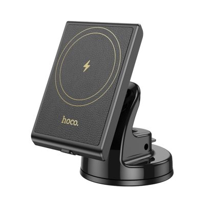 hoco HW20 Precious Magnetic Wireless Fast Charging Car Center Console Holder(Black)