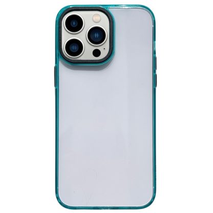 For iPhone 13 Pro 2 in 1 Acrylic Transparent Shockproof Phone Case(Green)