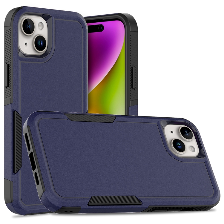 For iPhone 15 Plus 2 in 1 PC + TPU Phone Case(Dark Blue)