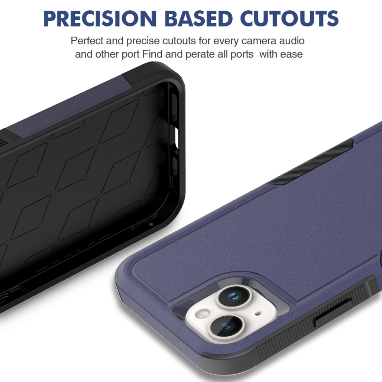 For iPhone 15 Plus 2 in 1 PC + TPU Phone Case(Dark Blue) - Image 2