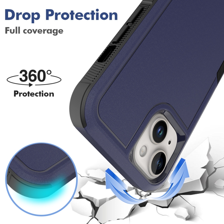 For iPhone 15 Plus 2 in 1 PC + TPU Phone Case(Dark Blue) - Image 3