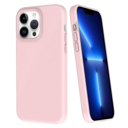 For iPhone 13 Pro Big Hole Dopamine PC Phone Case(Pink)