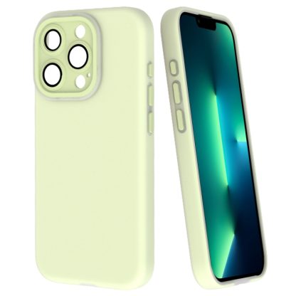 For iPhone 13 Pro Max Fine Hole Dopamine PC Phone Case(Green)