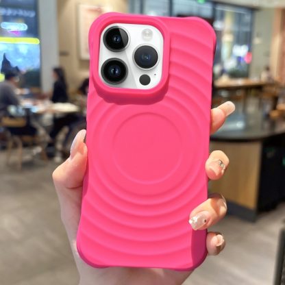 For iPhone 13 Pro Max Ring Texture TPU Phone Case(Rose Red)