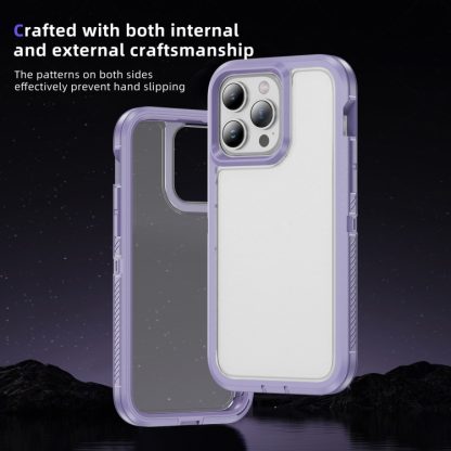 For iPhone 14 Pro Max Guard Life Waterproof Frosted Phone Case(Light Purple) - Image 4