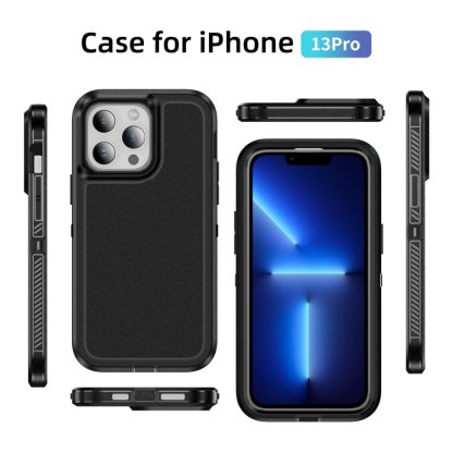 For iPhone 13 Pro Guard Life Waterproof Frosted Phone Case(Black) - Image 2