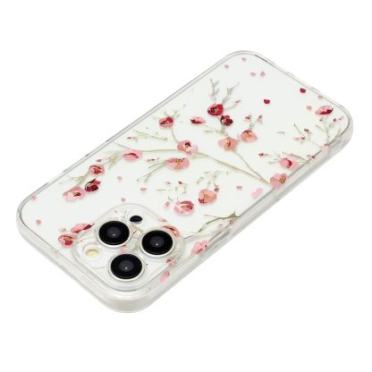 For iPhone 14 Pro Max Colorful Painting Pattern TPU Phone Case(Red Flowers) - Image 3