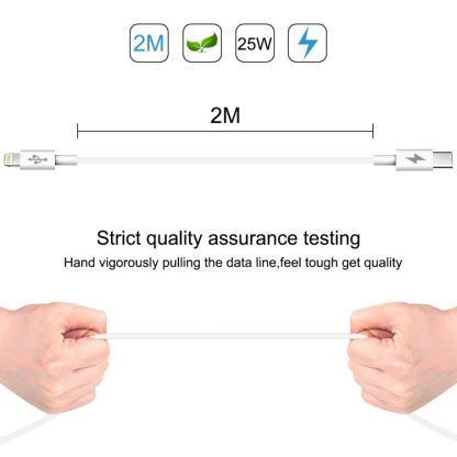 HAWEEL 25W 3A USB-C / Type-C to 8 Pin PD Fast Charging Cable for iPhone, iPad, Cable Length: 2m - Image 3