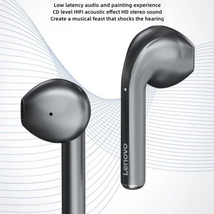 Lenovo LP50 Bluetooth 5.3 TWS True Wireless Bluetooth Earphone (Silver Grey) - Image 4