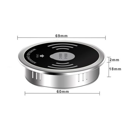 KP-ZMC Embedded Desktop Wireless Charger with PD+USB Interface Cable Length: 1.2m - Image 2