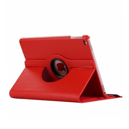 Litchi Texture Horizontal Flip 360 Degrees Rotation Leather Case for iPad Mini 2019, with Holder & Sleep / Wake-up Function (Red)