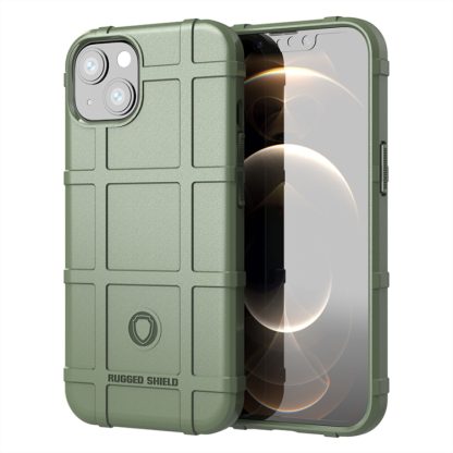 For iPhone 13 mini Rugged Shield Full Coverage Shockproof TPU Case (Green)