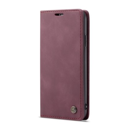 For iPhone XS Max CaseMe-013 Multifunctional Retro Frosted Horizontal Flip Leather Case with Card Slot & Holder & Wallet(Wine Red) - Image 2