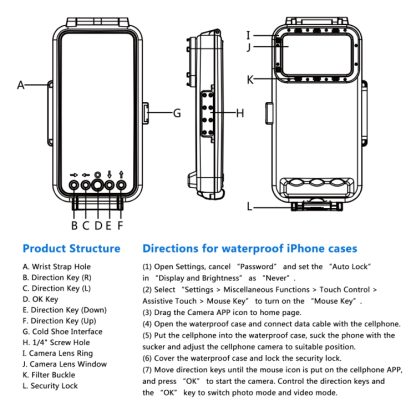 PULUZ 45m/147ft Waterproof Diving Case Photo Video Taking Underwater Housing Cover for iPhone 14 Series, iPhone 13 Series, iPhone 12 Series, iPhone 11 Series, iPhone X Series, iPhone 8 & 7, iPhone 6s, iOS 13.0 or Above Version iPhone(White) - Image 4