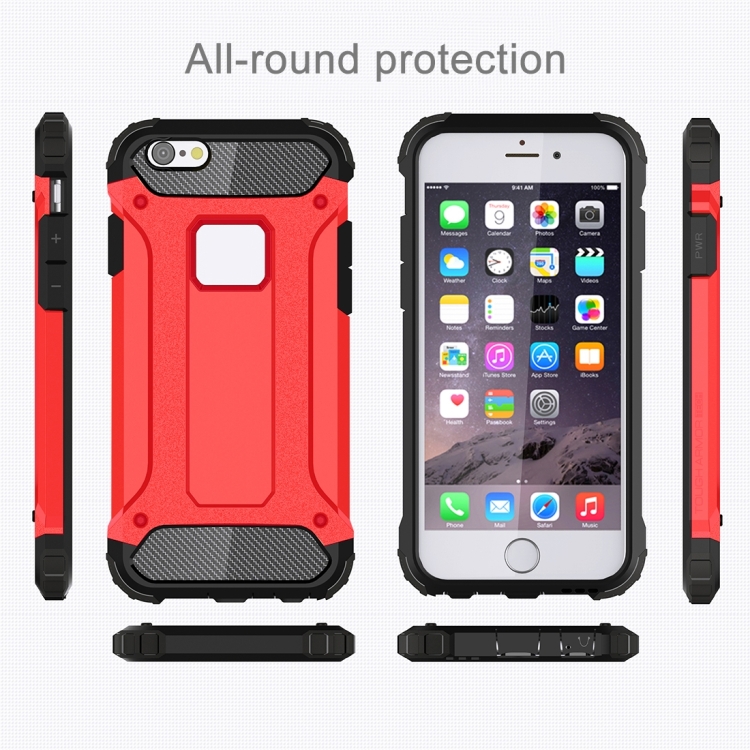 For iPhone 6 & 6s Tough Armor TPU + PC Combination Case(Red) - Image 3