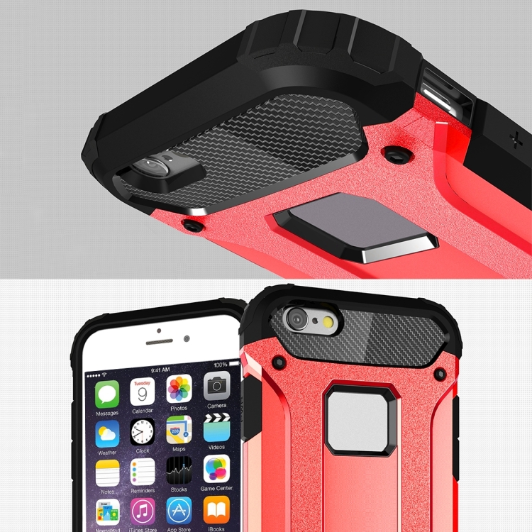 For iPhone 6 & 6s Tough Armor TPU + PC Combination Case(Red) - Image 4