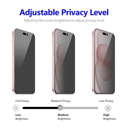 For iPhone 15 ENKAY Hat-Prince 28 Degree Anti-peeping Tempered Glass Full Screen Film - Image 3