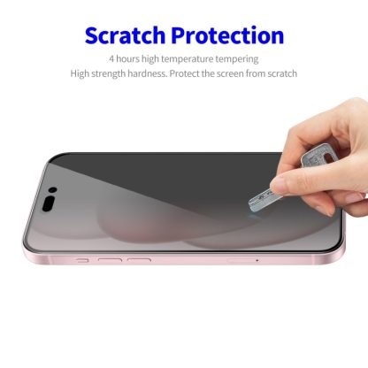 For iPhone 15 ENKAY Hat-Prince 28 Degree Anti-peeping Tempered Glass Full Screen Film - Image 4