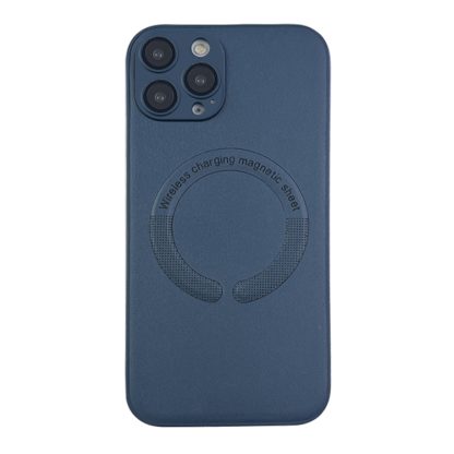 For iPhone 13 Pro MagSafe Leather All-inclusive TPU Shockproof Phone Case(Blue)