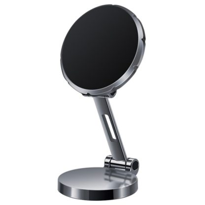 G158 360-Degree Rotating Metal Phone Stand Dashboard Folding Magnetic Car Mount(Gray)