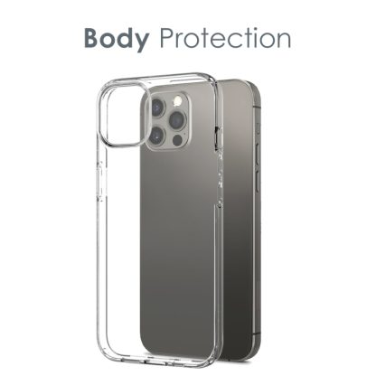 For iPhone 13 Pro Max NORTHJO 3 in 1 TPU Phone Case with Screen Film and Lens Film(Clear) - Image 2