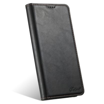 For iPhone 13 Pro Suteni J02 Oil Wax Wallet Leather Phone Case(Black) - Image 2