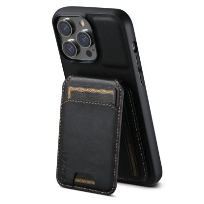 For iPhone 13 Suteni H02 Leather Wallet Stand Back Phone Case(Black) - Image 3