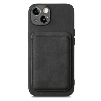 For iPhone 13 Pro Max Retro Leather Card Bag Magnetic Phone Case(Black) - Image 2