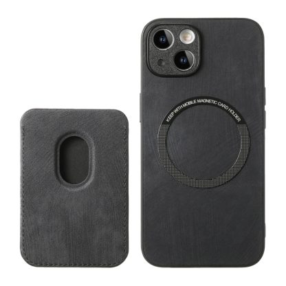 For iPhone 13 Pro Max Retro Leather Card Bag Magnetic Phone Case(Black) - Image 3