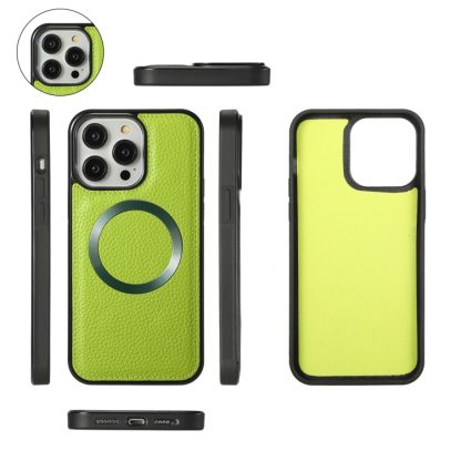 For iPhone 14 Pro Max MagSafe Crossbody Multi-functional Zipper Wallet Litchi Leather Phone Case(Green) - Image 4