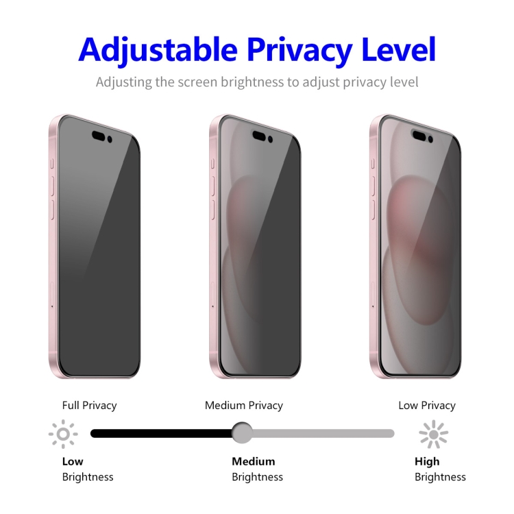 For iPhone 14 Pro ENKAY Easy Install Anti-peeping Privacy Full Screen Tempered Glass Film - Image 4