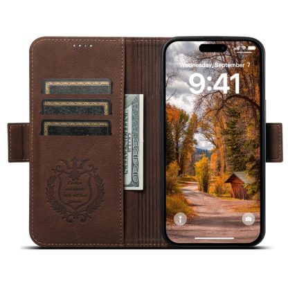 For iPhone 13 SUTENI J07 Multifunctional Horizontal Flip Magsafe Leather Phone Case(Brown) - Image 3