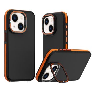For iPhone 14 Plus Dual-Color Shockproof TPU Phone Case(Orange)