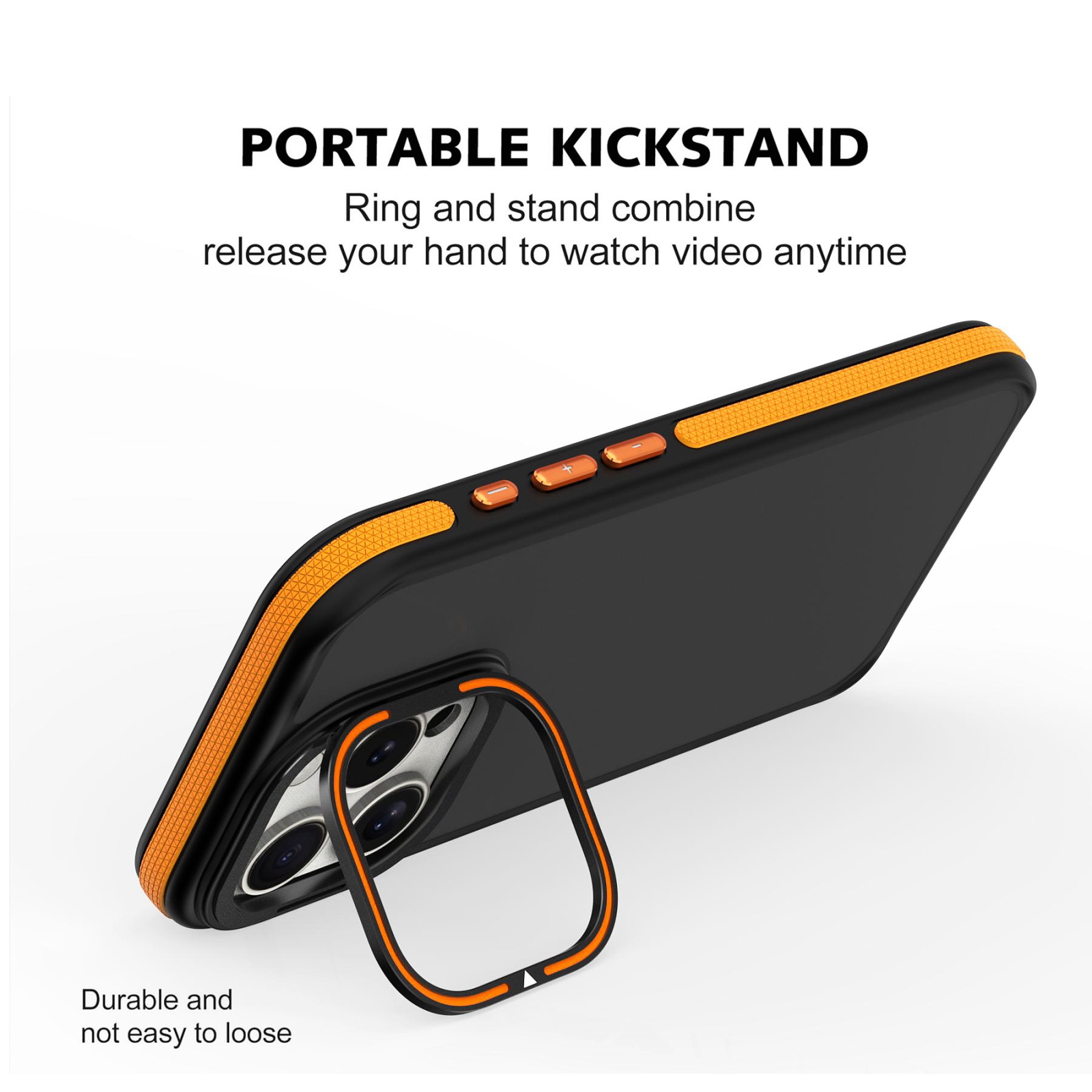 For iPhone 14 Plus Dual-Color Shockproof TPU Phone Case(Orange) - Image 2